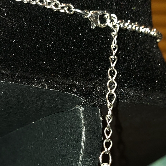 Betsy Johnson Large, Winged, Silver Skull Necklace - Picture 6 of 8